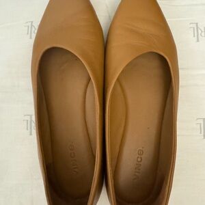 Vince Tan Leather Ballet Flats